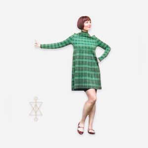 Rare‼️Exquisite‼️EUC Missoni Green/BrownPink Weave 60’s style Midi Dress/Sweater